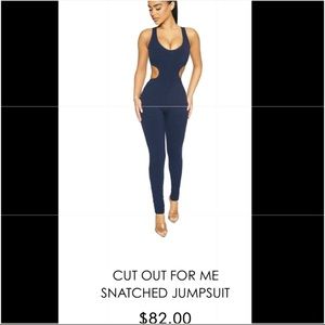 Brand new NW cut out for me snatched jumpsuit
